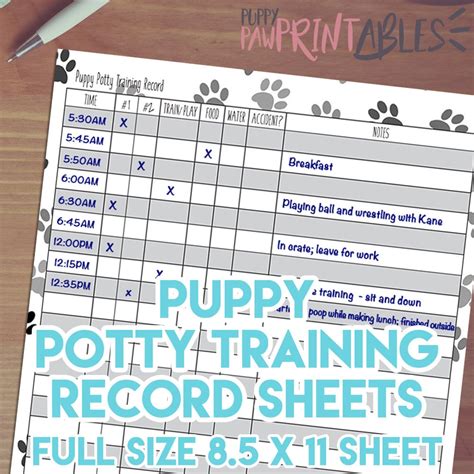  Keeping a puppy potty log can really help you determine your puppy