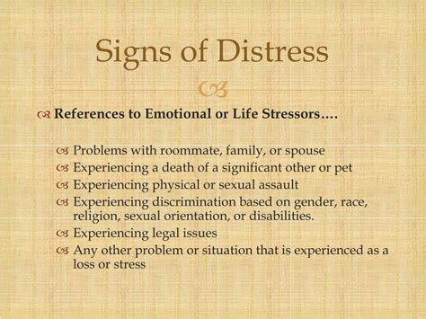  Look for signs of distress or discomfort