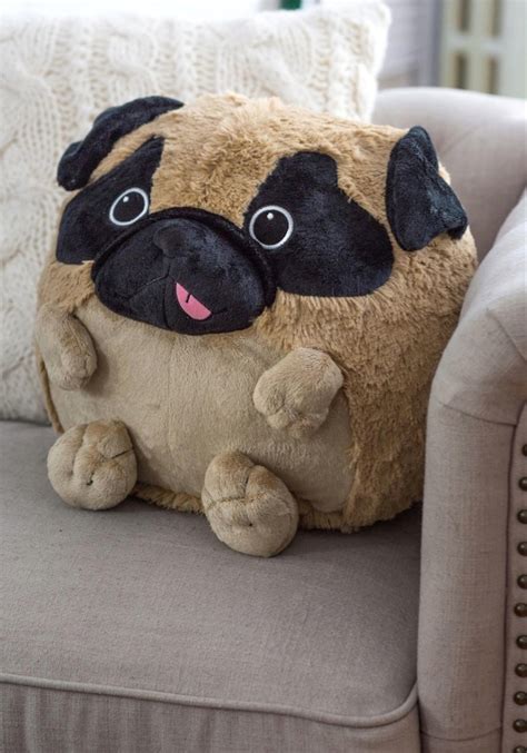  Made from the softest plush fabric, these plush Pug pillows are perfect for snuggling up with at night