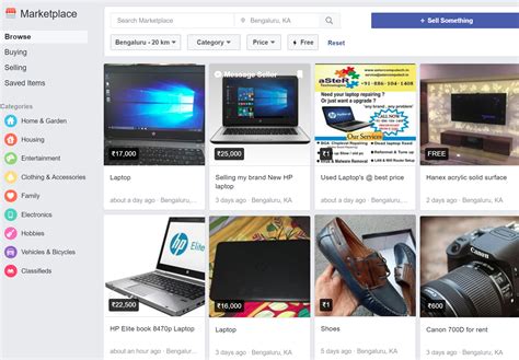  Marketplace is a convenient destination on Facebook to discover, buy and sell items with people in your community