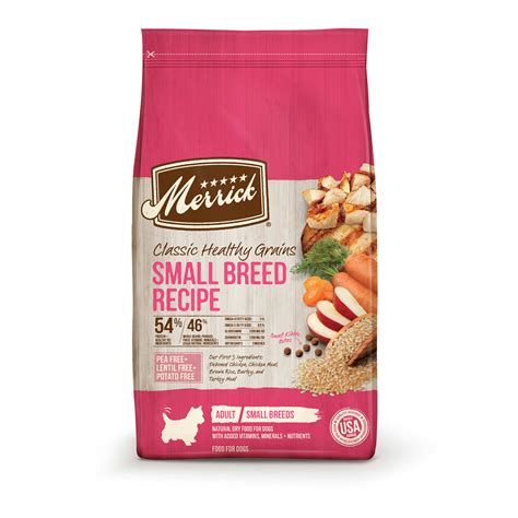  Merrick is a great brand which offers this recipe for small breeds, like toy Poodles and another option for larger dogs which would include miniatures and standards