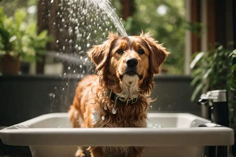  Morning showers? Your pup will want to sit right outside to make sure you rinse off the soap