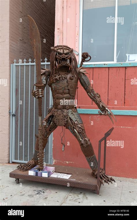  North Hollywood Metal warrior sculpture in Venice