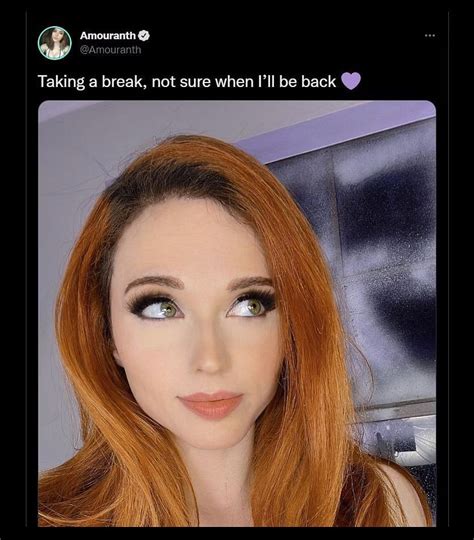  Not sure when I ll be back Amouranth announces indefinite break from streaming fans react