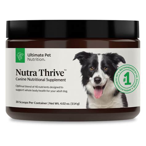  Nutrient boosters like Nutra Thrive dog food supplement make sure your American Bulldog mix gets all the vitamins and minerals they need