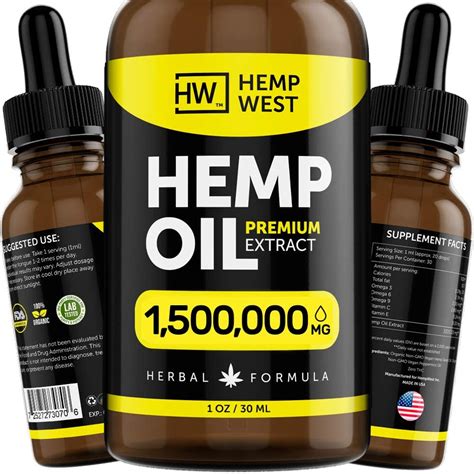  One dropper of their Hemp Oil contains 3