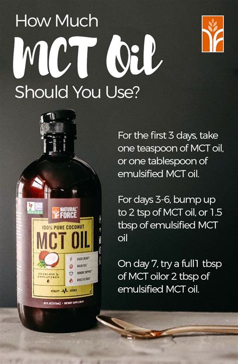  Packaging: MCT oil should be packaged in a dark, glass bottle to protect it from light and oxidation, which can degrade the oil over time