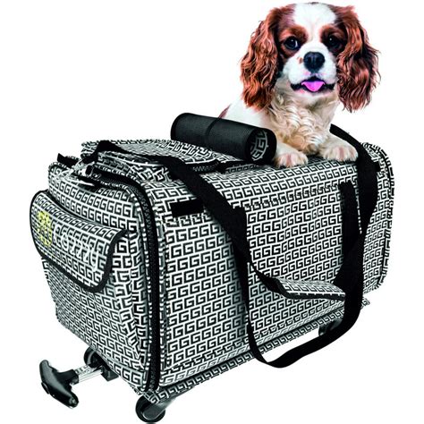  Pet Carrier with roller and hangle to roll