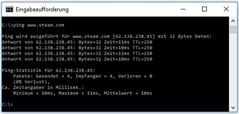  Ping misst die Reaktionszeit des Netzwerks