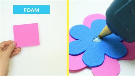  Place the foam pieces on a piece of thicker paper, foam, or even a cereal box