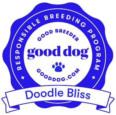  Responsible Breeding Doodle Bliss is proud to be recognized as a Good Dog breeder for our commitment to the health and well-being of our doodles