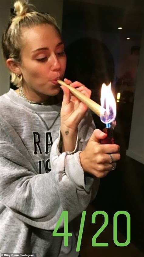  She was a marijuana smoker a few months ago