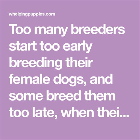  So many breeders avoid this too