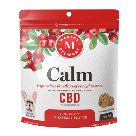  Stewart announced a line of CBD treats for pets on Tuesday