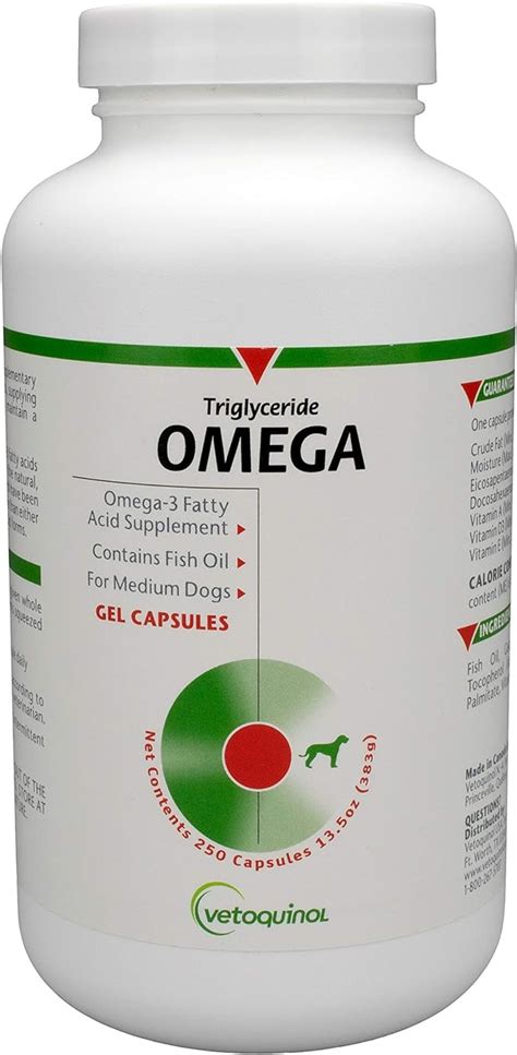  Studies showed that compared to the control group, dogs receiving omega-3 fatty acids had a significant decrease in carprofen dosage 7
