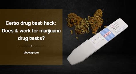  The bottom line is that even for a cannabis user, the Certo for drug test method is almost useless