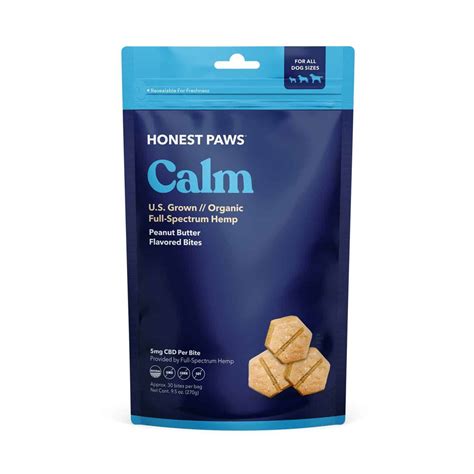  The delectable organic peanut butter flavor in our Calm CBD Bites makes this a favorite for many dogs! Complemented by organic oats and organic barley flour, our bites also provide a rich source of dietary fiber, contributing to your dog