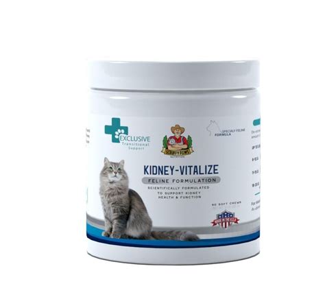  The kidney chews contain various roots that boost liver protection and kidney function and are recommended for older cats