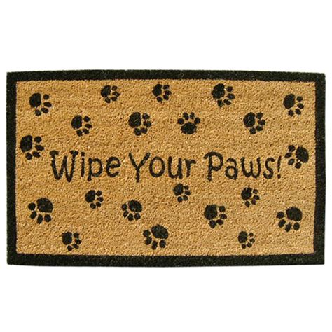  The rubber backing prevents slipping when your guests wipe their paws before stepping inside