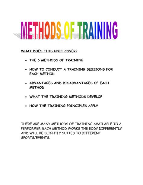  Therefore, while continuous training sessions are vital, it is necessary to keep each session short