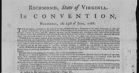  Virginia was the 10th state to ratify