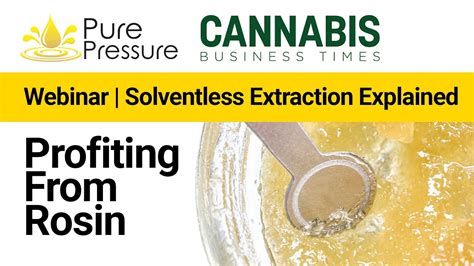  We use a solventless extraction process that offers a safe, pure product