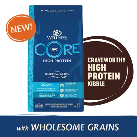  Wellness CORE has no fillers, contains meat as the first ingredient and is available in grain free and with wholesome grains options
