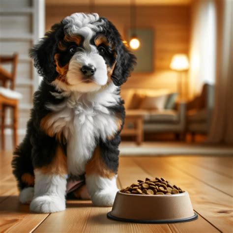  What Should a Bernedoodle Eat? Your bernedoodle should be eating a diet consisting of high-quality dry or wet dog food that is supplemented occasionally with healthy treats
