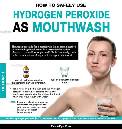  While techniques like rinsing your mouth with hydrogen peroxide or bleach may sound effective, there is always a chance that it will not work