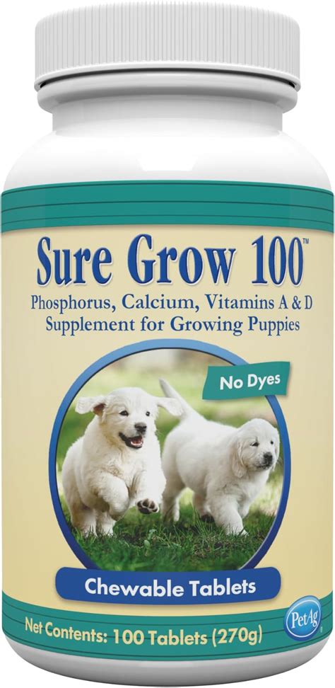  With PetAg Sure Grow Puppy Vitamins, you can be sure that your cuddly companion gets all the necessary nutrients they require to thrive and live an active and healthy life