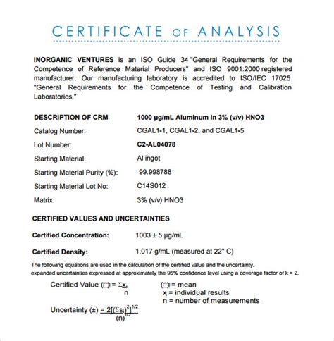  You may see them mentioned as Certificates of Analysis