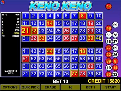  can i play keno online in australia