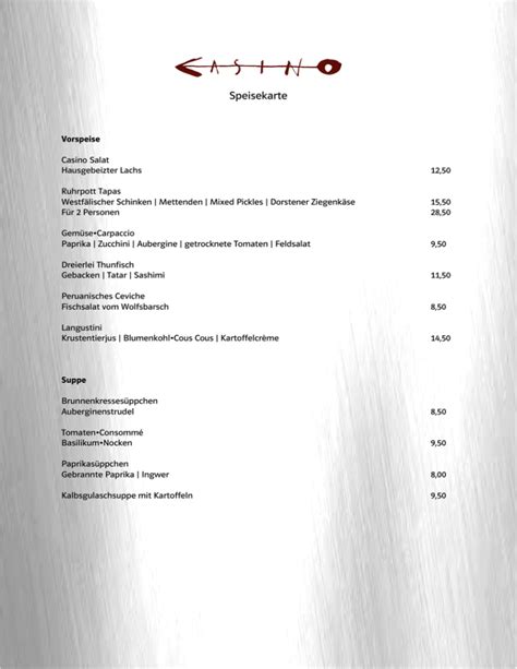  casino zollverein speisekarte/service/finanzierung/irm/exterieur