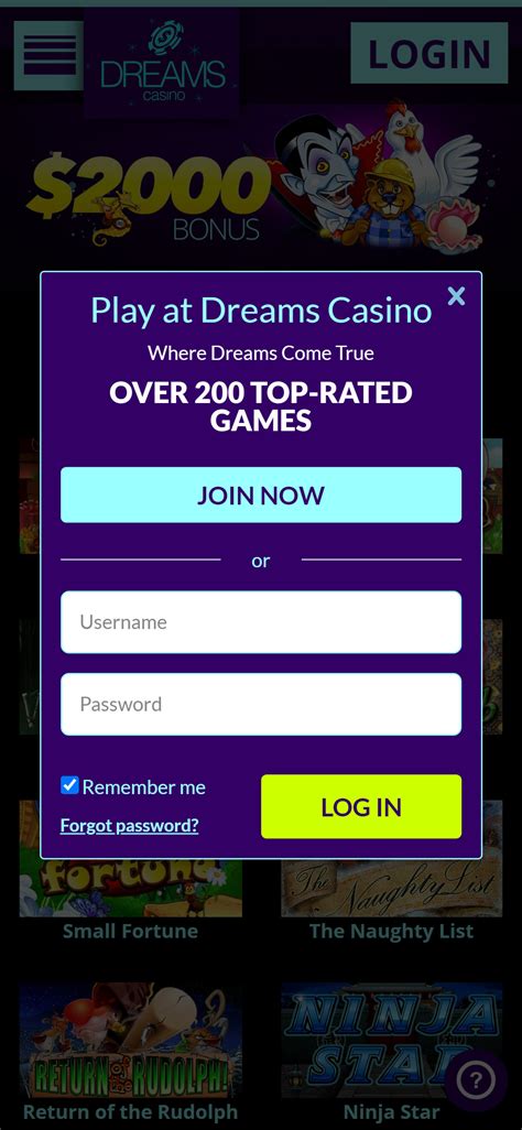  dreams casino mobile login