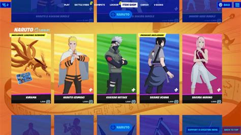  how much is naruto worth in fortnite