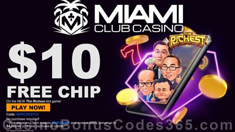  miami club casino free chip