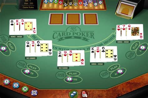  online casino 3 card poker