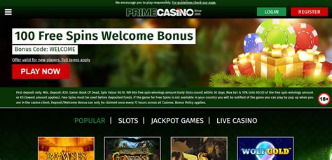  prime casino free spins code