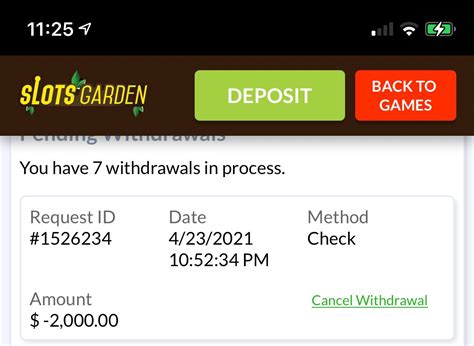  slots garden withdrawal