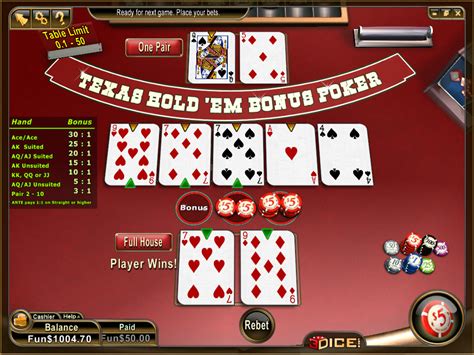  texas holdem poker bonus online