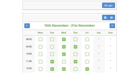  time slots booking calendar/irm/techn aufbau