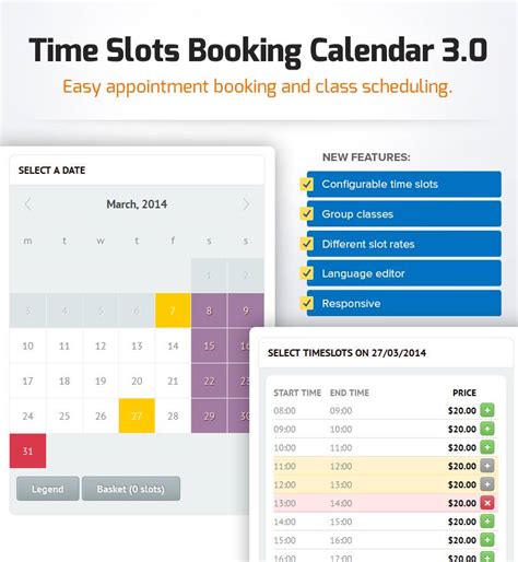  time slots booking calendar/ohara/modelle/944 3sz