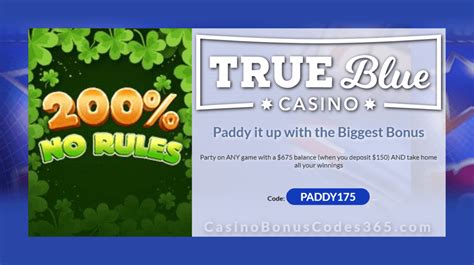  true blue casino bonus codes