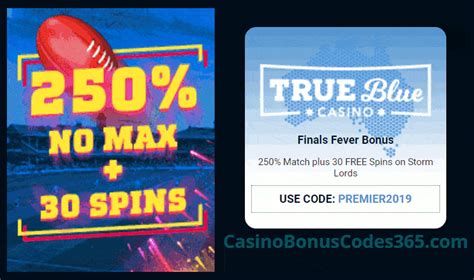  true blue casino bonus codes 2022