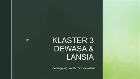 - KLASTER DEWASA DAN LANSIA - wintechmobiles.com