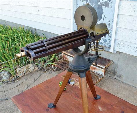 My uncle loves to tinker with things. He has had an interest in creating a Gatling look alike but that was much cheaper to shoot! The result is the gun tha.... 