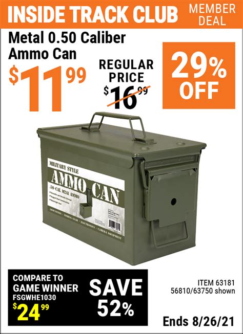 .50 Cal Metal Ammo Can for $11.99 – Harbor Freight Coupons