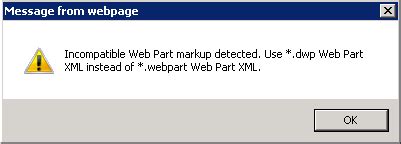 .dwp vs .webpart