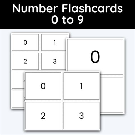 0 9 Number Cards 3 Sizes Included Number Cards 0 9 - Number Cards 0 9