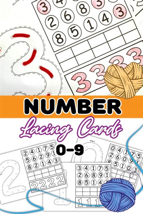 0 9 Number Lacing Cards Ice Cream N Numbers 0 To 9 - Numbers 0 To 9